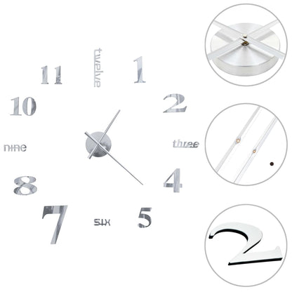 3D Wall Clock Modern Design 100 Cm Xxl