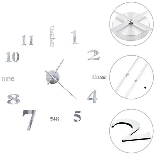 3D Wall Clock Modern Design 100 Cm Xxl
