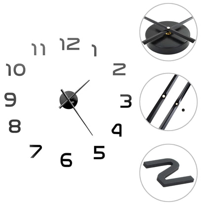 3D Wall Clock Modern Design 100 Cm Xxl
