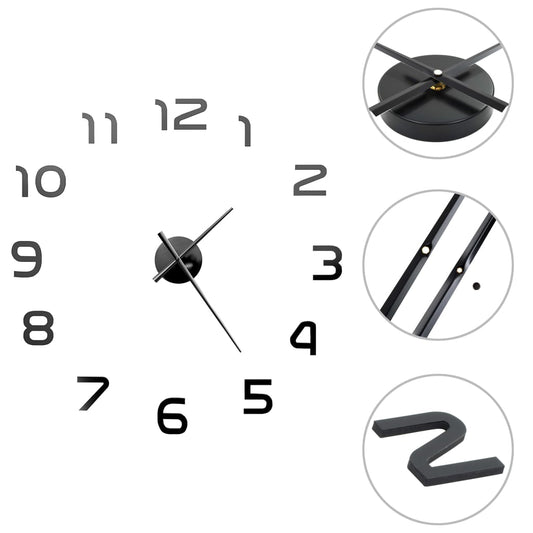 3D Wall Clock Modern Design 100 Cm Xxl