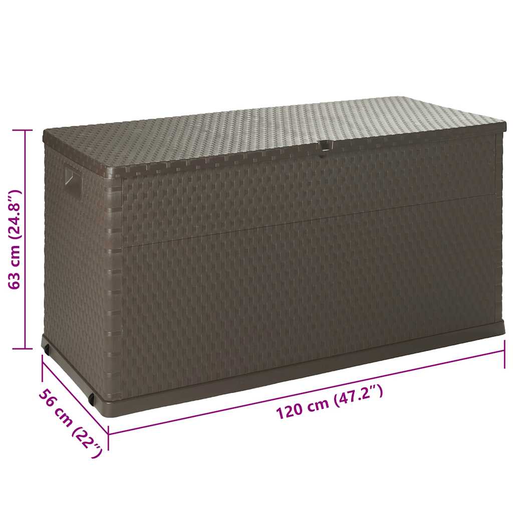 Garden Storage Box 120X56X63 Cm Pp Rattan