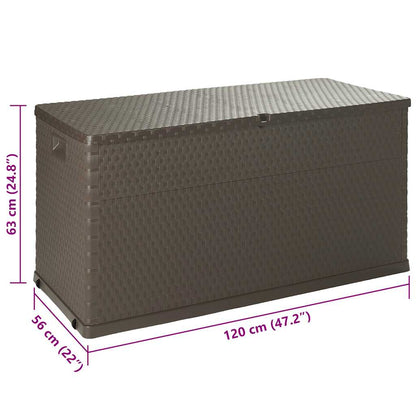 Garden Storage Box 120X56X63 Cm Pp Rattan