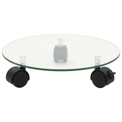 Plant Rollers 2 Pcs Tempered Glass 28 Cm Round
