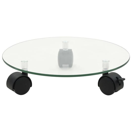 Plant Rollers 2 Pcs Tempered Glass 28 Cm Round