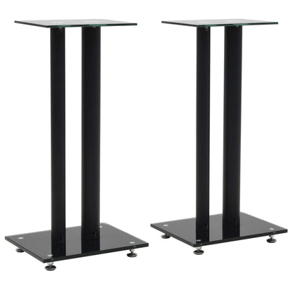 Speaker Stands 2 Pcs Tempered Glass Design
