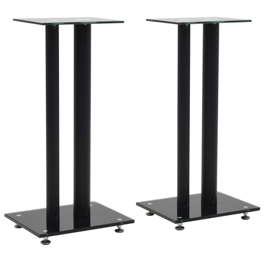 Speaker Stands 2 Pcs Tempered Glass Design