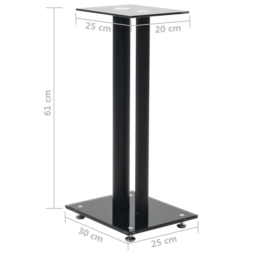 Speaker Stands 2 Pcs Tempered Glass Design