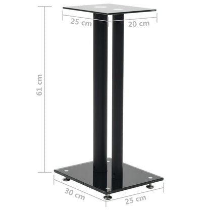 Speaker Stands 2 Pcs Tempered Glass Design