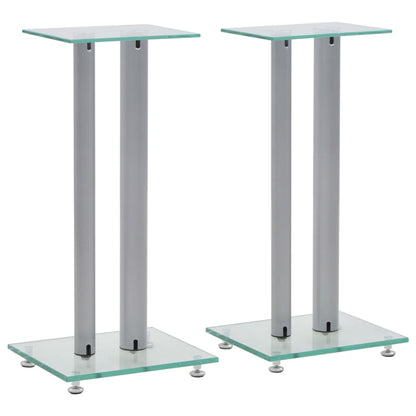 Speaker Stands 2 Pcs Tempered Glass Design