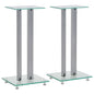 Speaker Stands 2 Pcs Tempered Glass Design