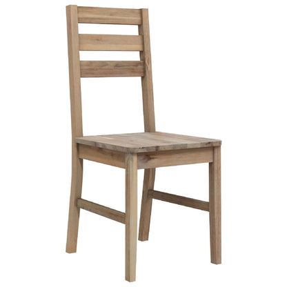 Dining Chairs 2 Pcs Solid Acacia Wood