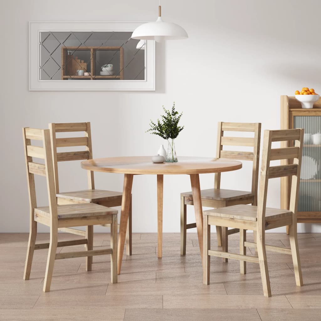 Dining Chairs 2 Pcs Solid Acacia Wood