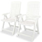 Reclining Garden Chairs 4 Pcs Plastic