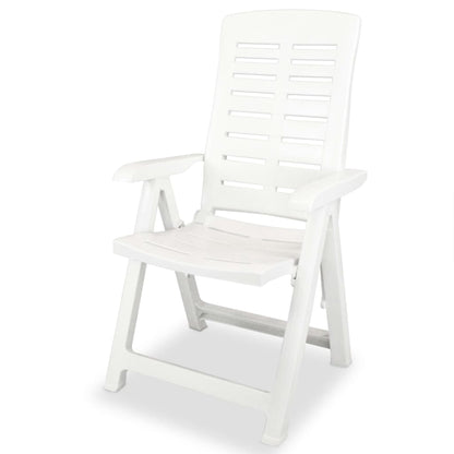 Reclining Garden Chairs 4 Pcs Plastic