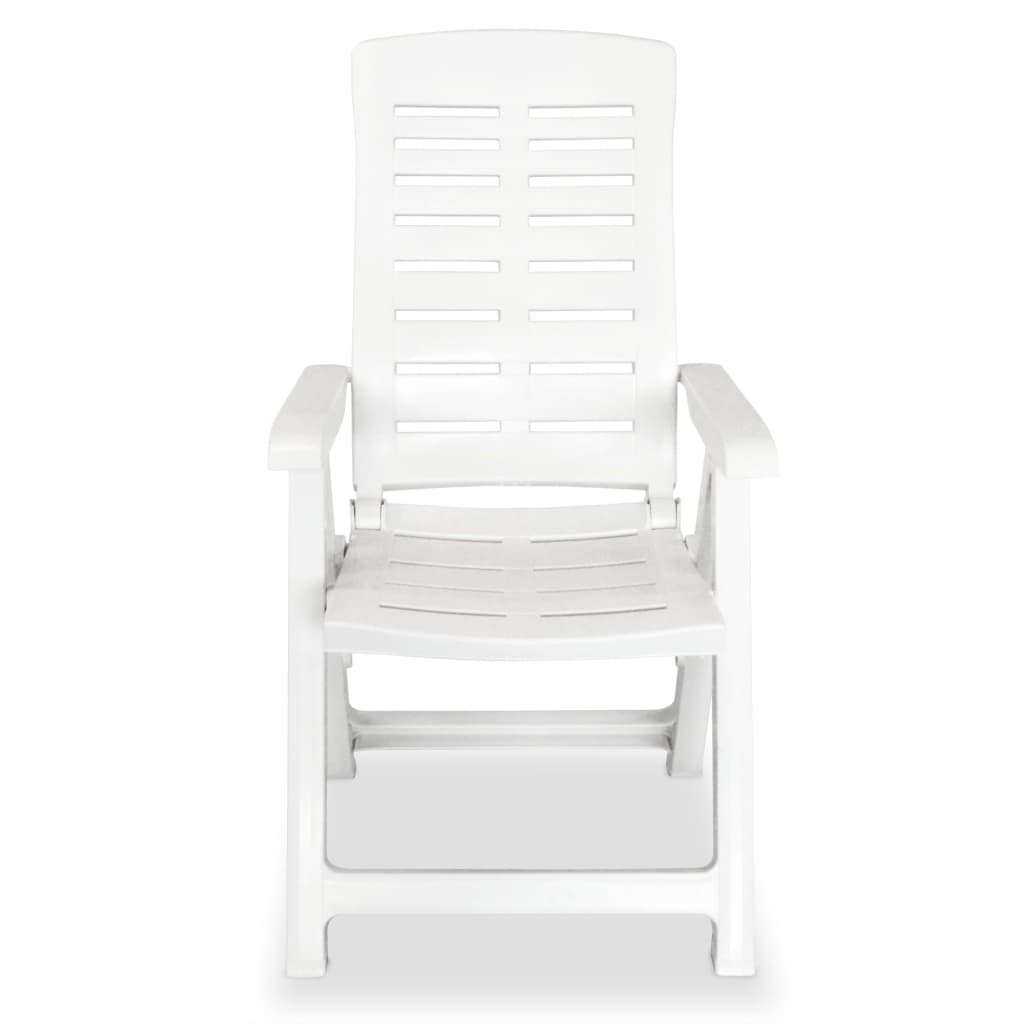 Reclining Garden Chairs 4 Pcs Plastic