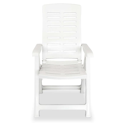 Reclining Garden Chairs 4 Pcs Plastic