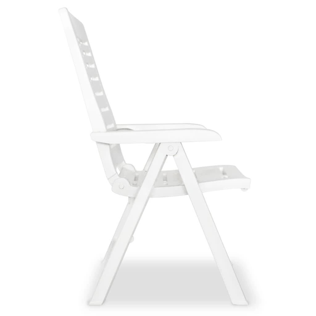 Reclining Garden Chairs 4 Pcs Plastic