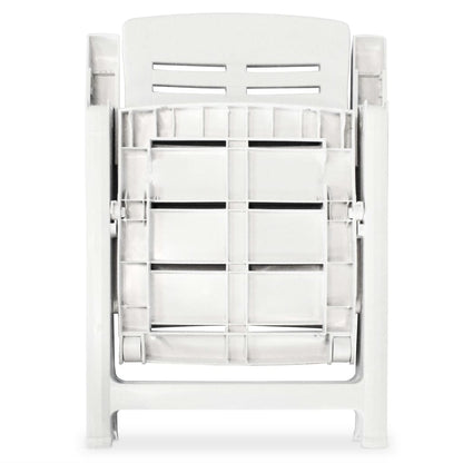 Reclining Garden Chairs 4 Pcs Plastic