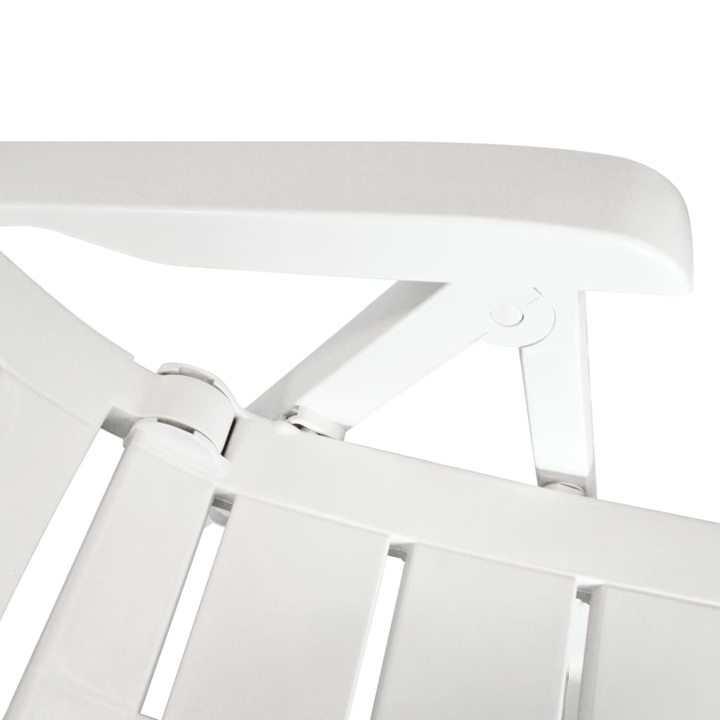 Reclining Garden Chairs 4 Pcs Plastic