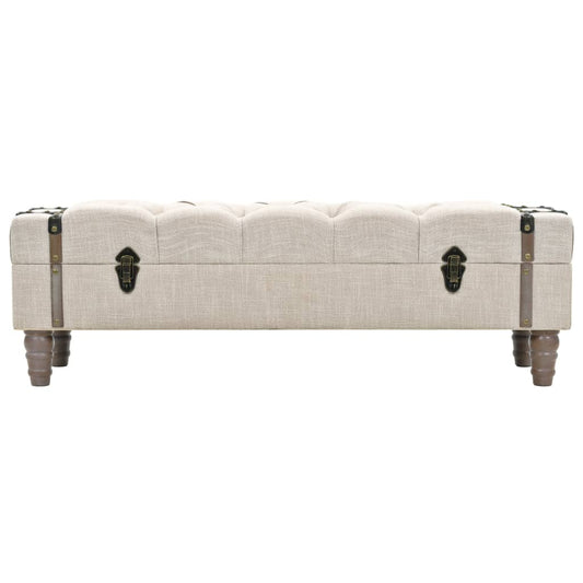 Storage Bench Solid Wood And Steel 111X34X37 Cm