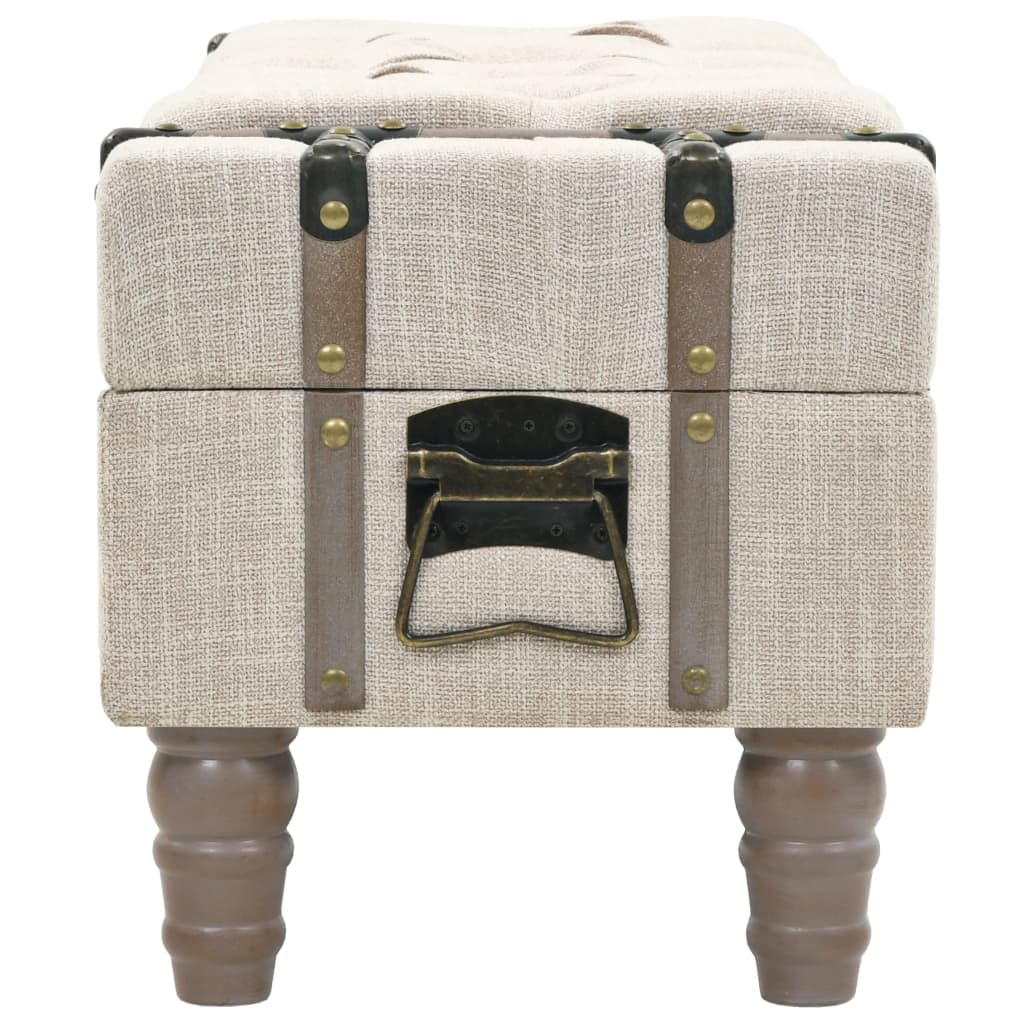 Storage Bench Solid Wood And Steel 111X34X37 Cm