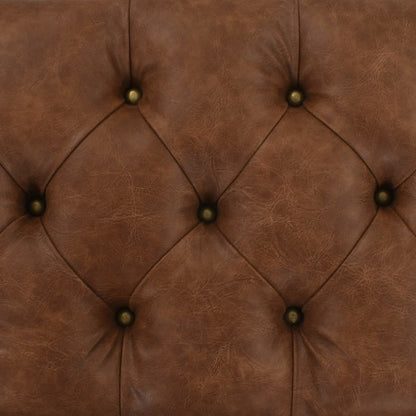 Storage Bench 80.5X41X50 Cm Solid Wood And Artificial Leather
