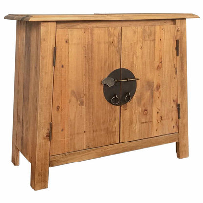 Bathroom Vanity Cabinet Solid Pinewood 70X32X63 Cm