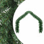 Christmas Garland Decorated With Baubles And Led Lights
