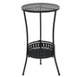 Bistro Table Black 40X70 Cm Metal