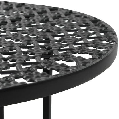 Bistro Table Black 40X70 Cm Metal
