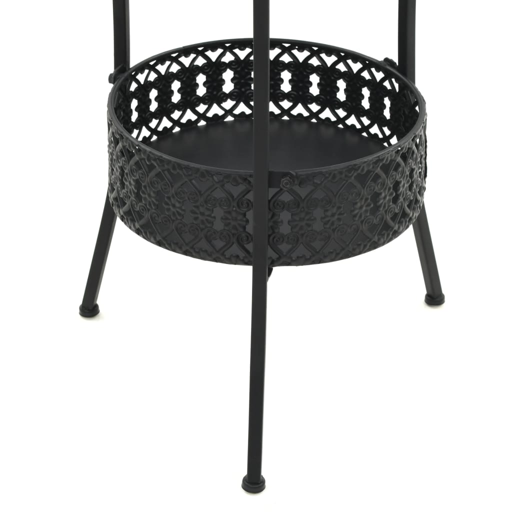 Bistro Table Black 40X70 Cm Metal