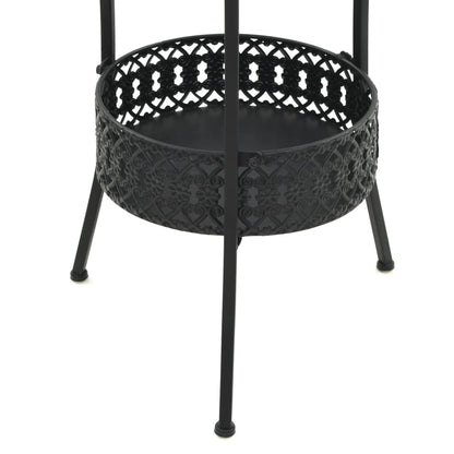 Bistro Table Black 40X70 Cm Metal