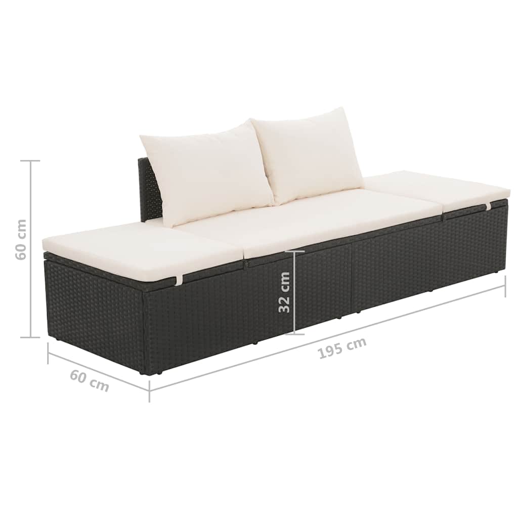 Garden Bed 195X60 Cm Poly Rattan
