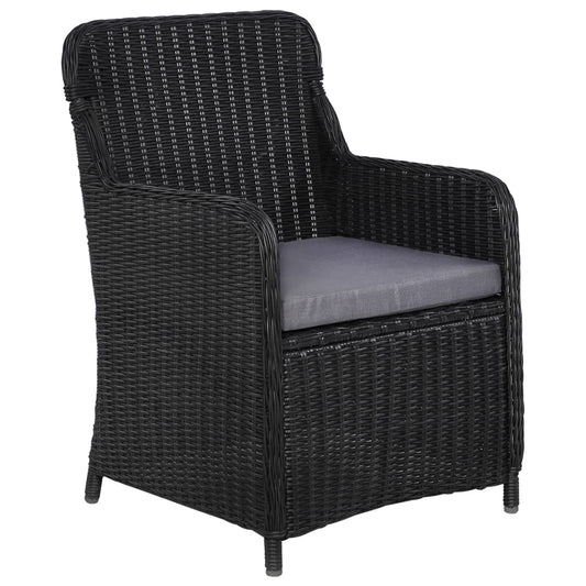 Outdoor Chairs With Cushions 2 Pcs Poly Rattan