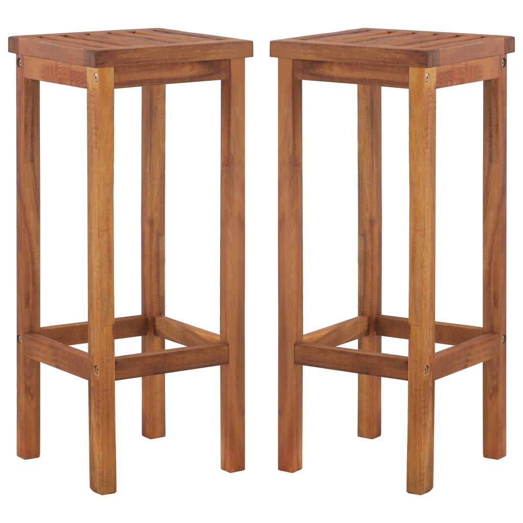 Bar Stools 4 Pcs Solid Wood Acacia