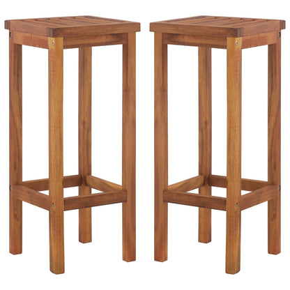 Bar Stools 4 Pcs Solid Wood Acacia