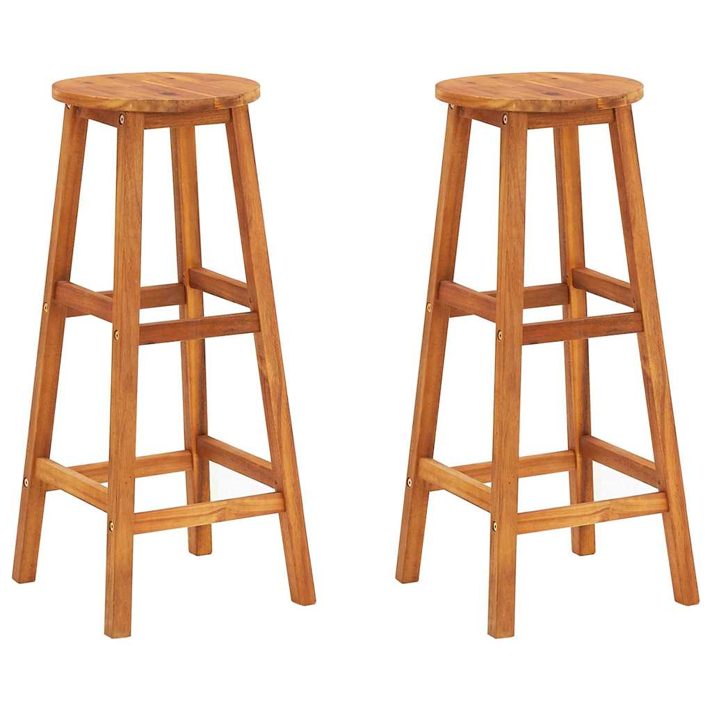 Bar Stools 4 Pcs Solid Acacia Wood
