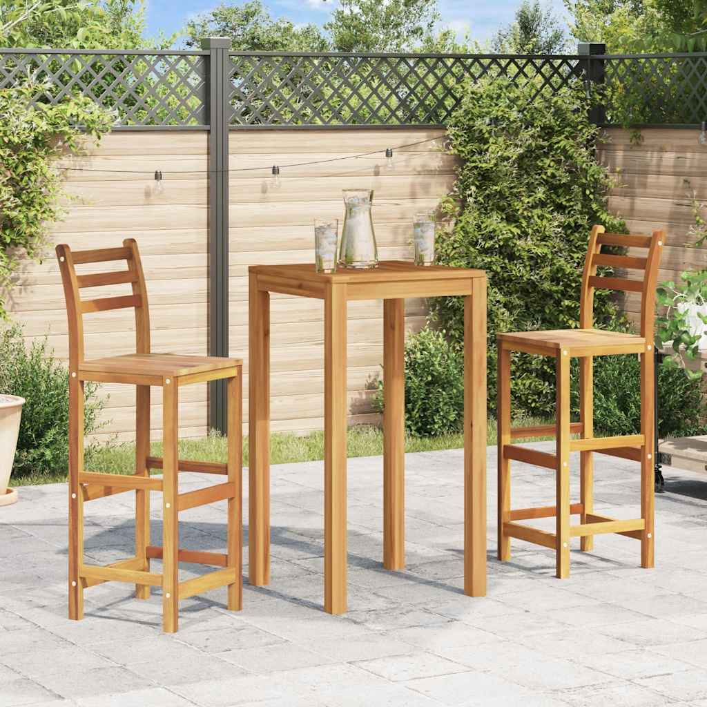 Bar Stools 4 Pcs Solid Acacia Wood