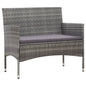 Garden Bench 90 Cm Poly Rattan Black