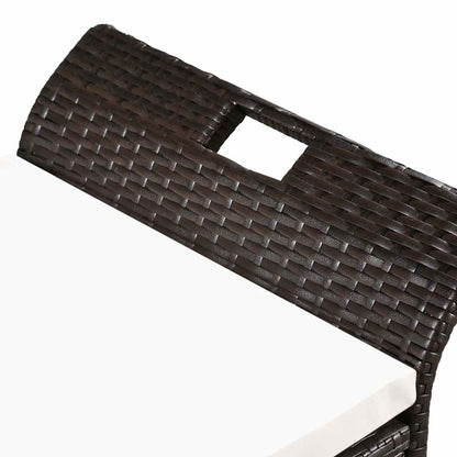 Storage Bench With Cushion 138 Cm Poly Rattan