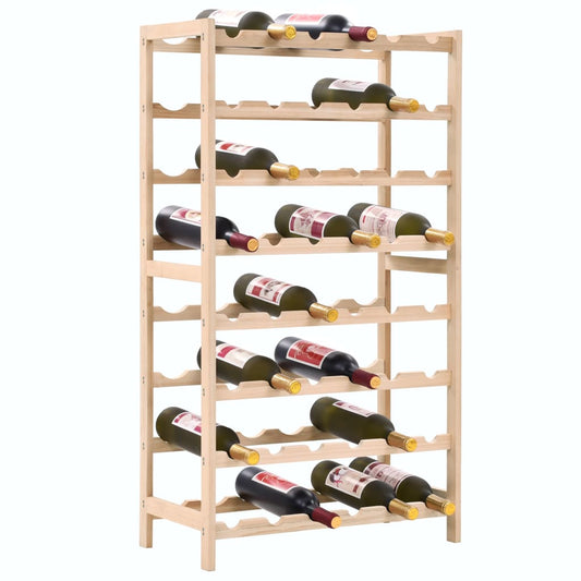 Wine Rack Cedar Wood 57.5X28X102 Cm