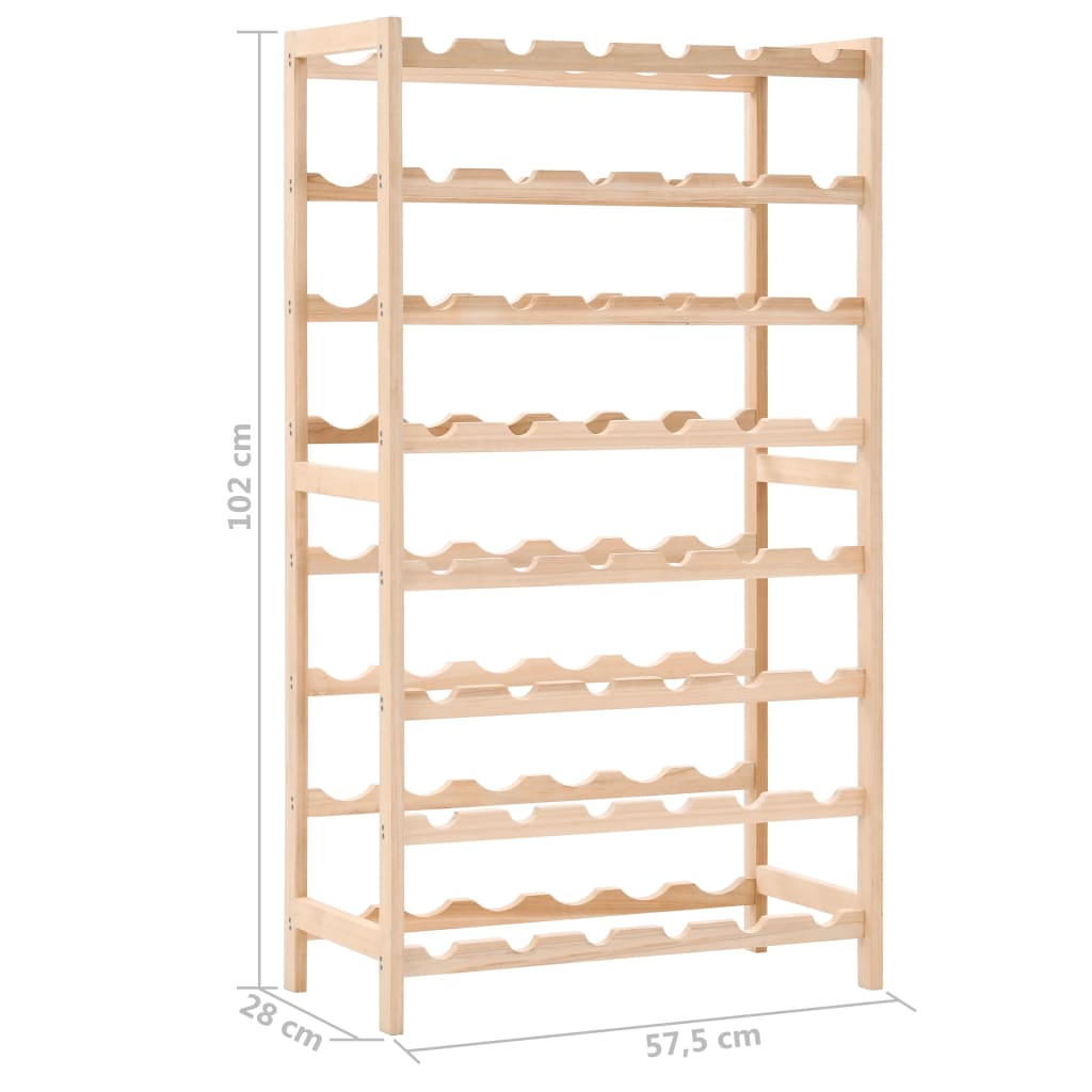 Wine Rack Cedar Wood 57.5X28X102 Cm