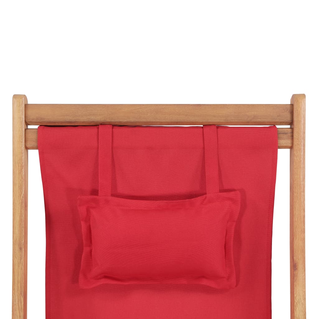 Folding Beach Chair Fabric And Wooden Frame