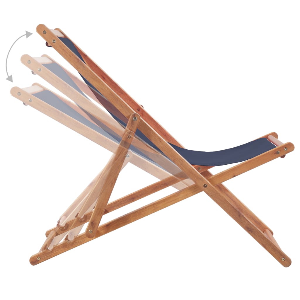 Folding Beach Chair Fabric And Wooden Frame
