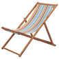Folding Beach Chair Fabric And Wooden Frame