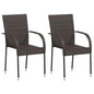 Stackable Outdoor Chairs 4 Pcs Poly Rattan