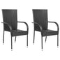 Stackable Outdoor Chairs 4 Pcs Poly Rattan