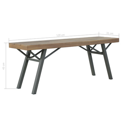 Garden Bench 120 Cm Solid Acacia Wood
