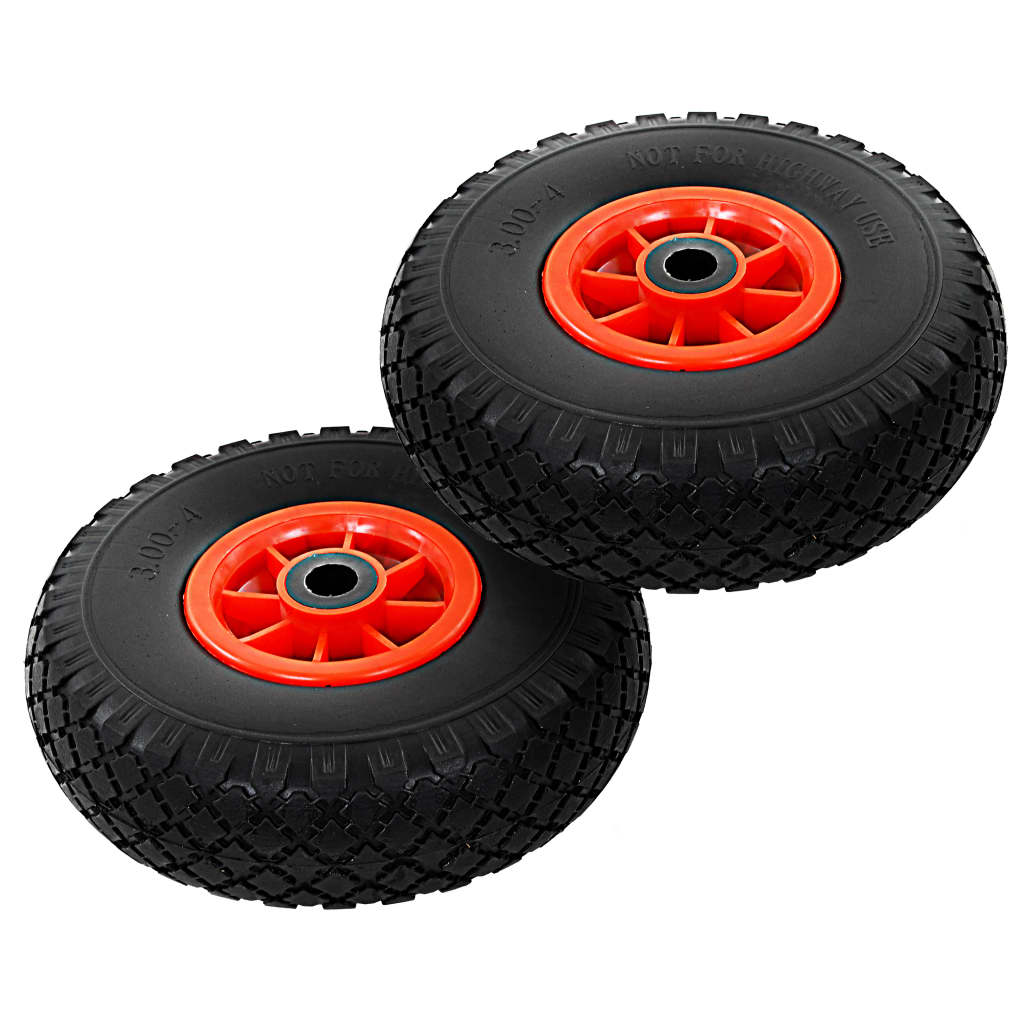 Sack Truck Wheels 4 Pcs Solid Pu 3.00-4