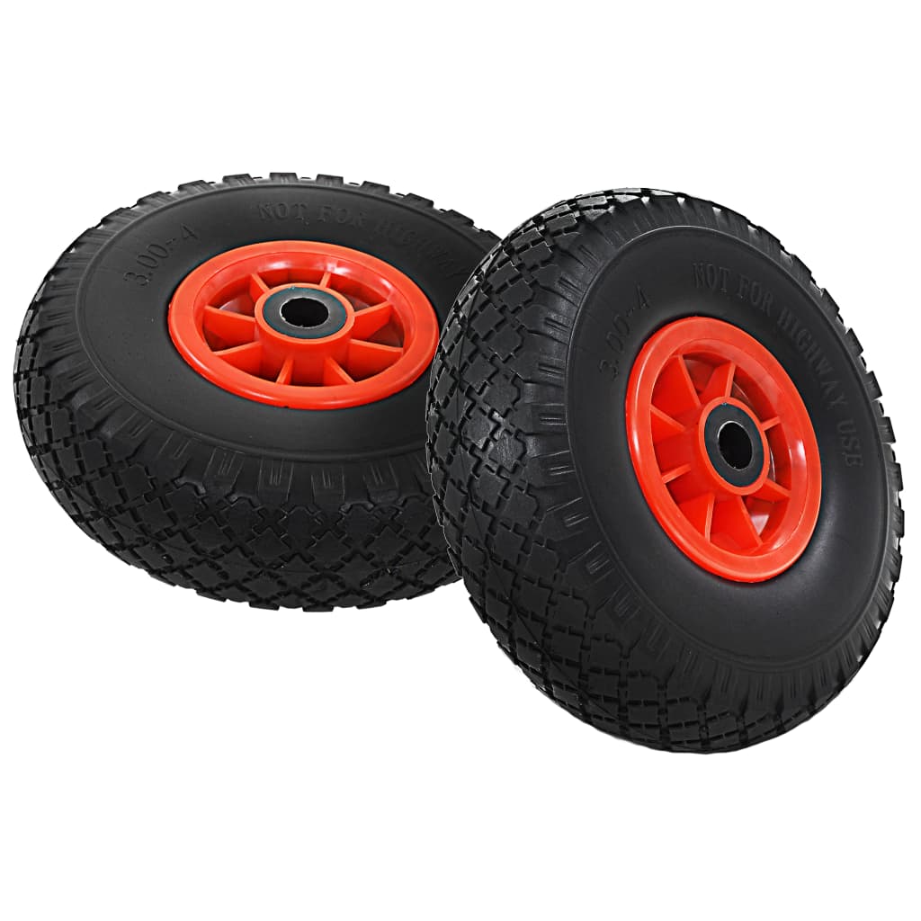 Sack Truck Wheels 4 Pcs Solid Pu 3.00-4